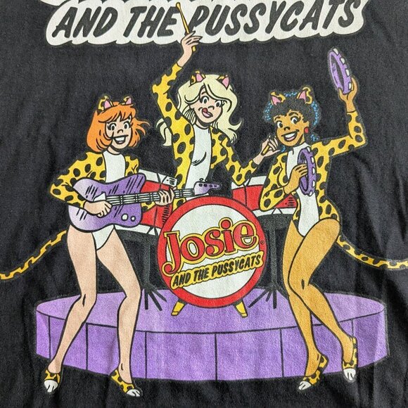 Josie & the Pussycats T Shirt Men's XL Black Purple Short Sleeve NWOT Gildan Tee - Picture 6 of 13
